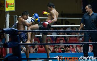 Eric Braech fights at Patong Sainamyen Road stadium in Phuket, Thailand, Thursday, Aug. 15, 2013. (Photo by Mitch Viquez Â©2013)