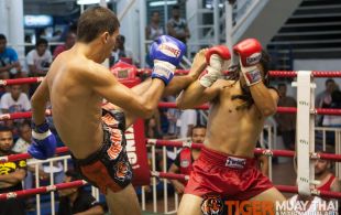 Eric Braech fights at Bangla boxing stadium in Phuket, Thailand, Wednesday, Aug. 21, 2013. (Photo by Mitch Viquez Â©2013)