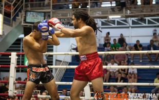 Eric Braech fights at Bangla boxing stadium in Phuket, Thailand, Wednesday, Aug. 21, 2013. (Photo by Mitch Viquez Â©2013)
