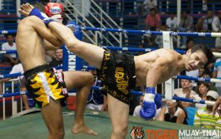 Eric Braech fights at Bangla boxing stadium in Phuket, Thailand, Wednesday, Aug. 28, 2013. (Photo by Mitch Viquez Â©2013)