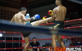 Eric Braech fights at Patong stadium in Phuket, Thailand, Monday, May. 13, 2013. (Photo by Mitch Viquez Â©2013)