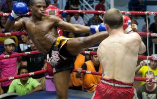 Ncedo Gomboa fights at Bangla Stadium in Phuket, Thailand, Friday, May. 17, 2013. (Photo by Mitch Viquez Â©2013)