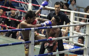 Tiger Muay Thai & MMA Training Camp Guest Fights January 22nd, 2014 including Matt Merria, Dillion Croushorn and Tiger Muay Thai Trainer Phetdam at Bangla Stadium in Phuket, Thailand.