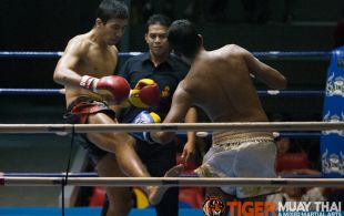 Eric Braech fights at Patong Sainamyen Road stadium in Phuket, Thailand, Thursday, Jul. 25, 2013. (Photo by Mitch Viquez Â©2013)