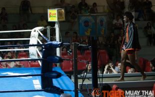 Trevor Hicks fights at Patong Sainamyen Road stadium in Phuket, Thailand, Monday, Jul. 29, 2013. (Photo by Mitch Viquez Â©2013)