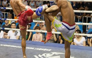 Tiger Muay Thai fighter Hongthong fights at Bangla stadium in Phuket, Thailand, Wednesday, Jul. 3, 2013. (Photo by Mitch Viquez Â©2013)