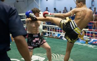 Gareth Friedman fights at Bangla Stadium in Phuket, Thailand, Wednesday, May. 22, 2013. (Photo by Mitch Viquez Â©2013)