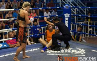 Sunna Daviosdottir fights at Bangla Stadium in Phuket, Thailand, Wednesday, May. 8, 2013. (Photo by Mitch Viquez Â©2013)
