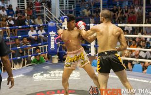 Emilio Urrutia fights at Bangla boxing stadium in Phuket, Thailand, Wednesday, Sep. 4, 2013. (Photo by Mitch Viquez Â©2013)