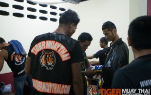 Tiger Muay Thai fighter Ploydang at Patong Sainamyen Road stadium in Phuket, Thailand, Monday, Sep. 9 2013. (Photo by Mitch Viquez Â©2013)