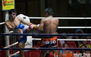 Tiger Muay Thai Trainer Ngoo at Patong Sainamyen Road stadium in Phuket, Thailand, Thursday, Sep. 26 2013. (Photo by Mitch Viquez Â©2013)